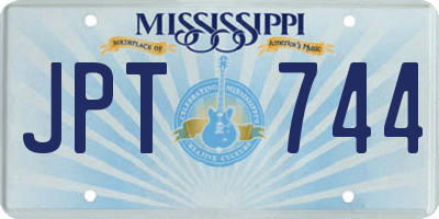 MS license plate JPT744