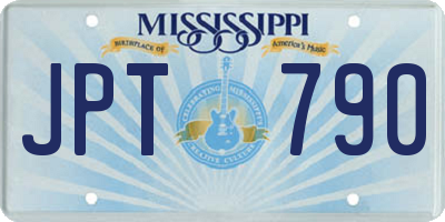 MS license plate JPT790
