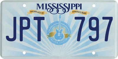 MS license plate JPT797