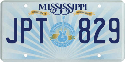 MS license plate JPT829