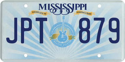 MS license plate JPT879