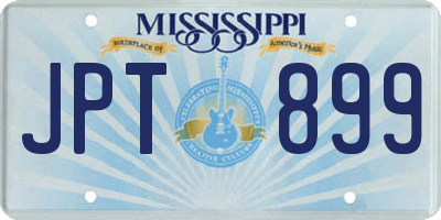 MS license plate JPT899