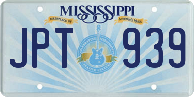 MS license plate JPT939