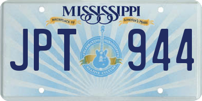MS license plate JPT944