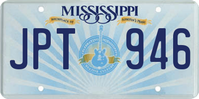 MS license plate JPT946