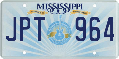 MS license plate JPT964