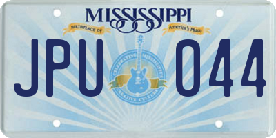 MS license plate JPU044