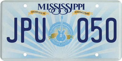 MS license plate JPU050