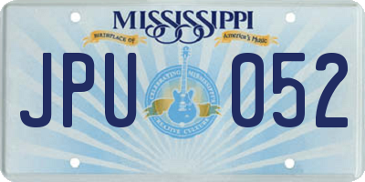 MS license plate JPU052