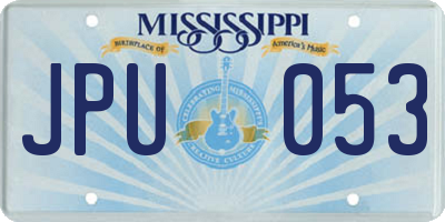 MS license plate JPU053
