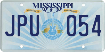 MS license plate JPU054