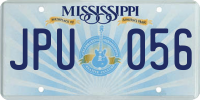 MS license plate JPU056