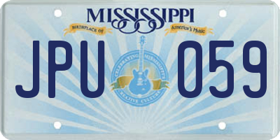 MS license plate JPU059