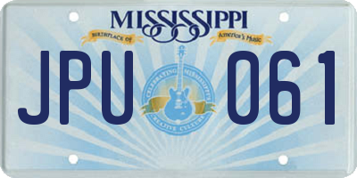 MS license plate JPU061