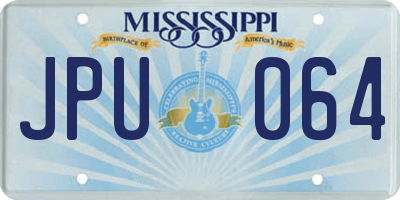 MS license plate JPU064