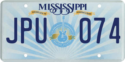 MS license plate JPU074