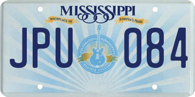 MS license plate JPU084