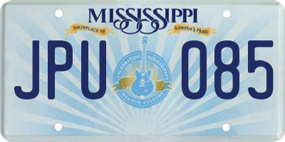 MS license plate JPU085