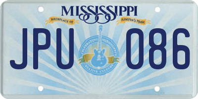 MS license plate JPU086
