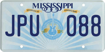 MS license plate JPU088
