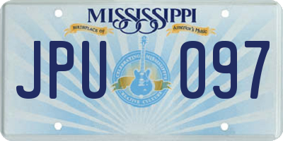 MS license plate JPU097