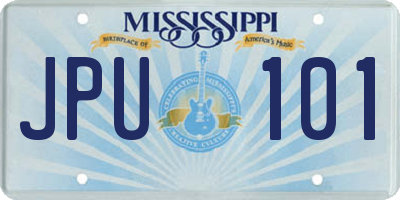 MS license plate JPU101