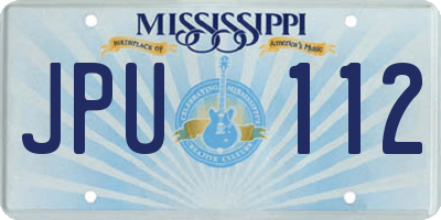 MS license plate JPU112