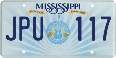 MS license plate JPU117