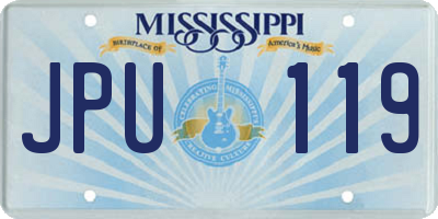 MS license plate JPU119