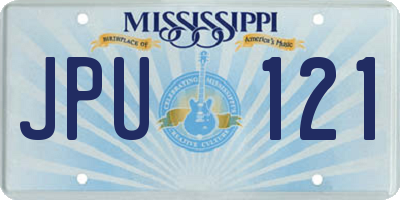 MS license plate JPU121