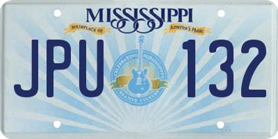 MS license plate JPU132