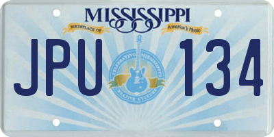 MS license plate JPU134