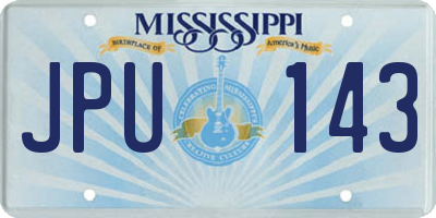 MS license plate JPU143
