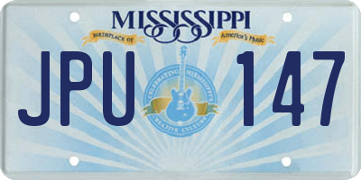 MS license plate JPU147
