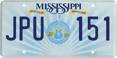 MS license plate JPU151