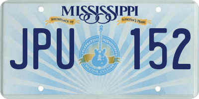 MS license plate JPU152