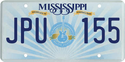 MS license plate JPU155