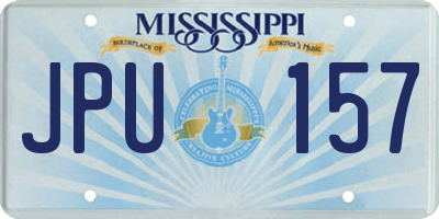 MS license plate JPU157