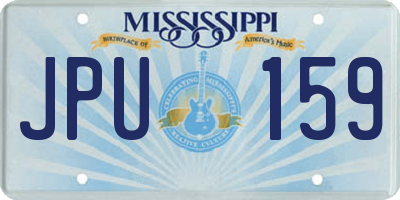 MS license plate JPU159