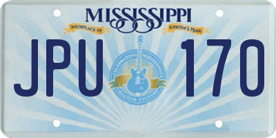 MS license plate JPU170