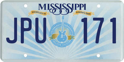 MS license plate JPU171