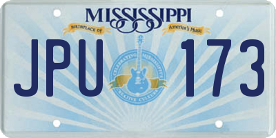MS license plate JPU173