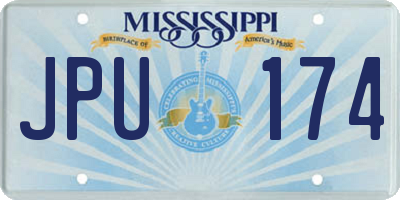 MS license plate JPU174