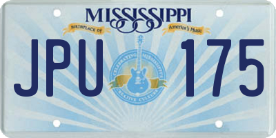 MS license plate JPU175