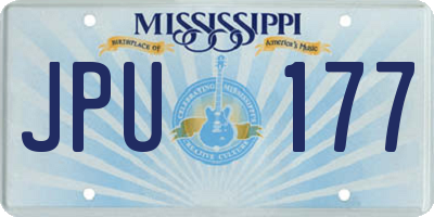 MS license plate JPU177