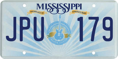 MS license plate JPU179