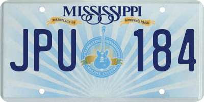 MS license plate JPU184