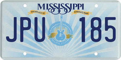 MS license plate JPU185