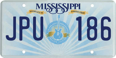MS license plate JPU186