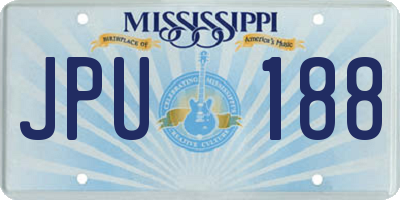 MS license plate JPU188